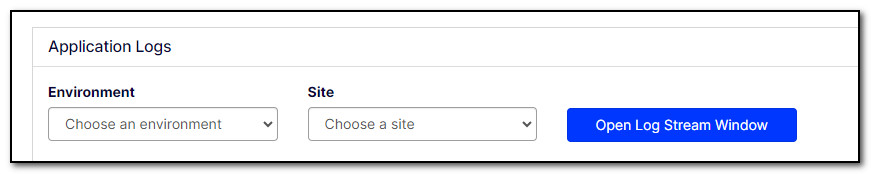 Application logs, paas portal