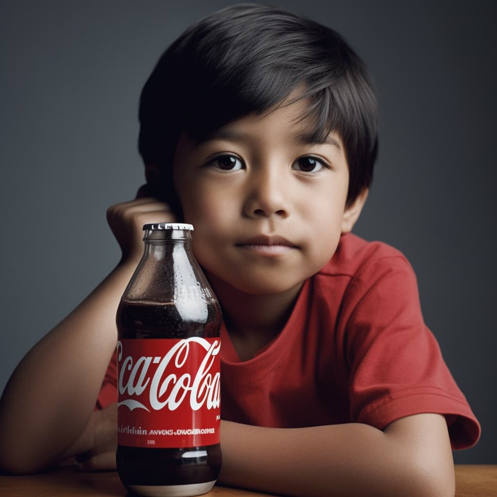 A boy holding a bottle