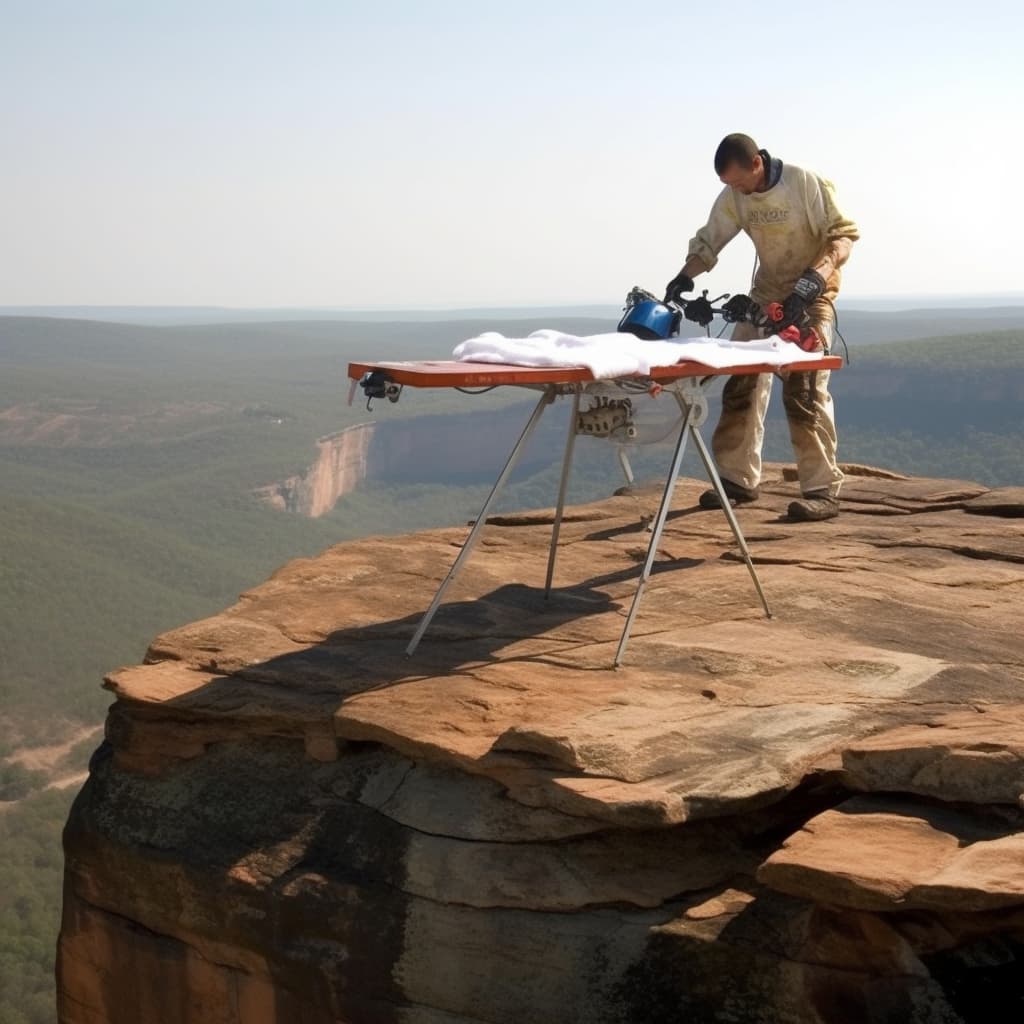 A man standing on a rock