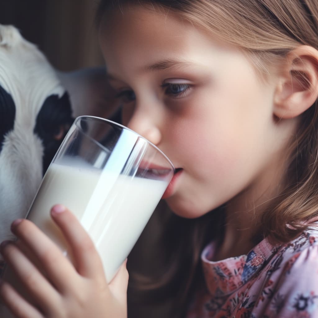 A little girl drinking from a cup