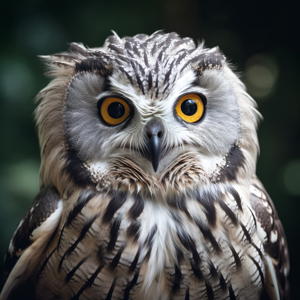 A close up of an owl