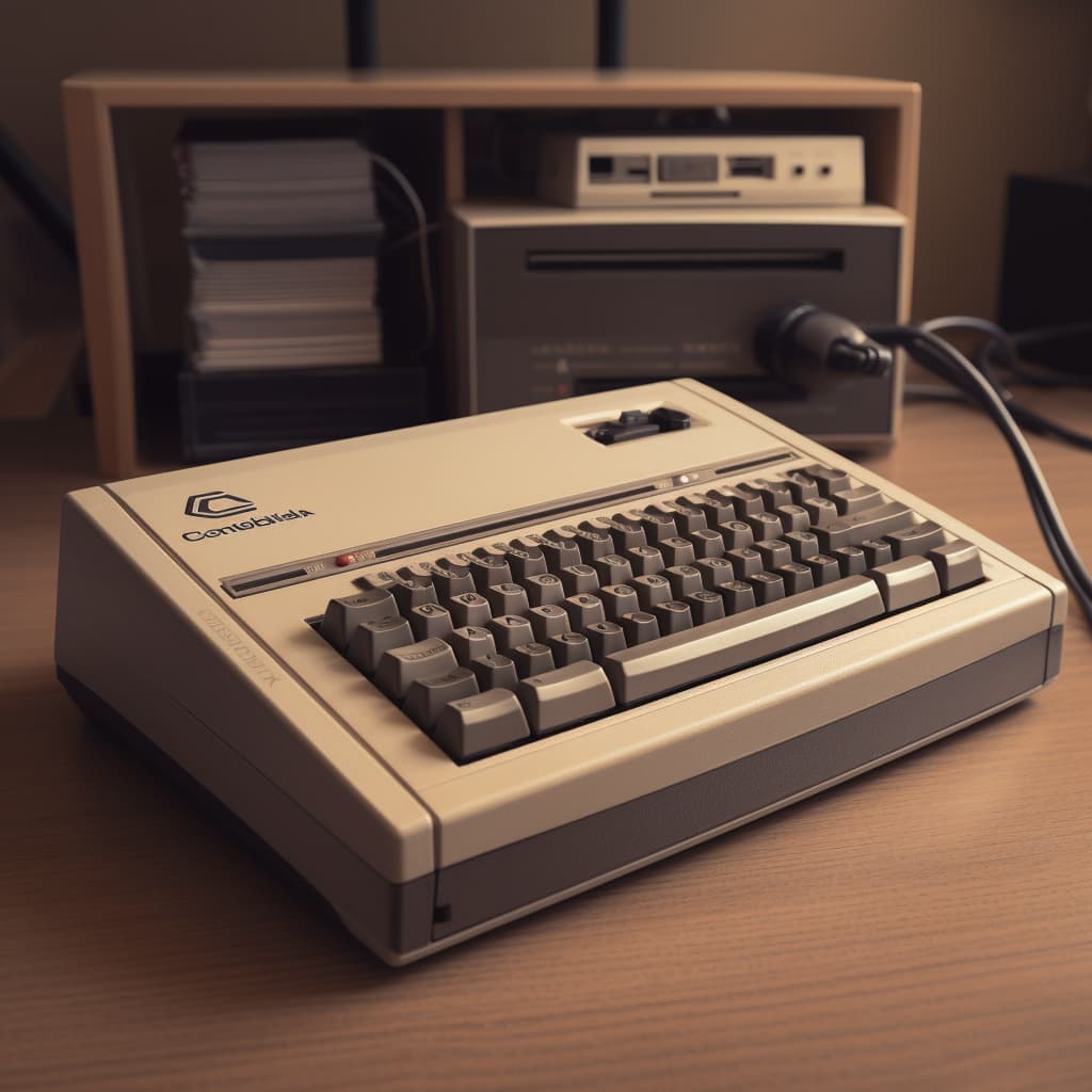 A white keyboard on a wooden surface