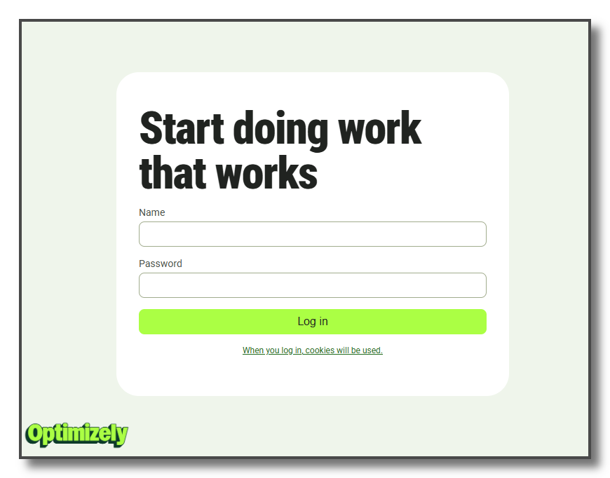 Optimizely CMS 13.5.0 login page