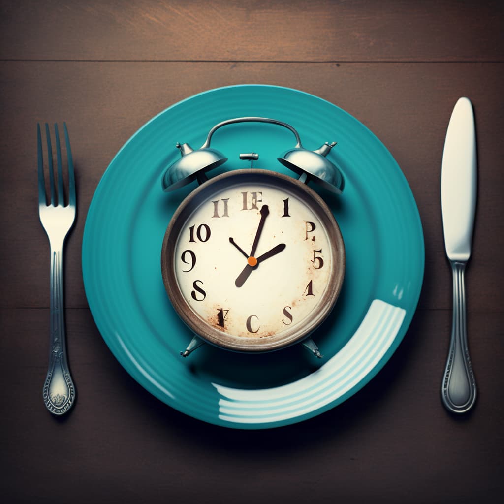 A clock on a plate