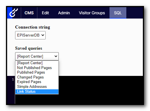 SqlStudio with saved queries, as a replacement for the old report center