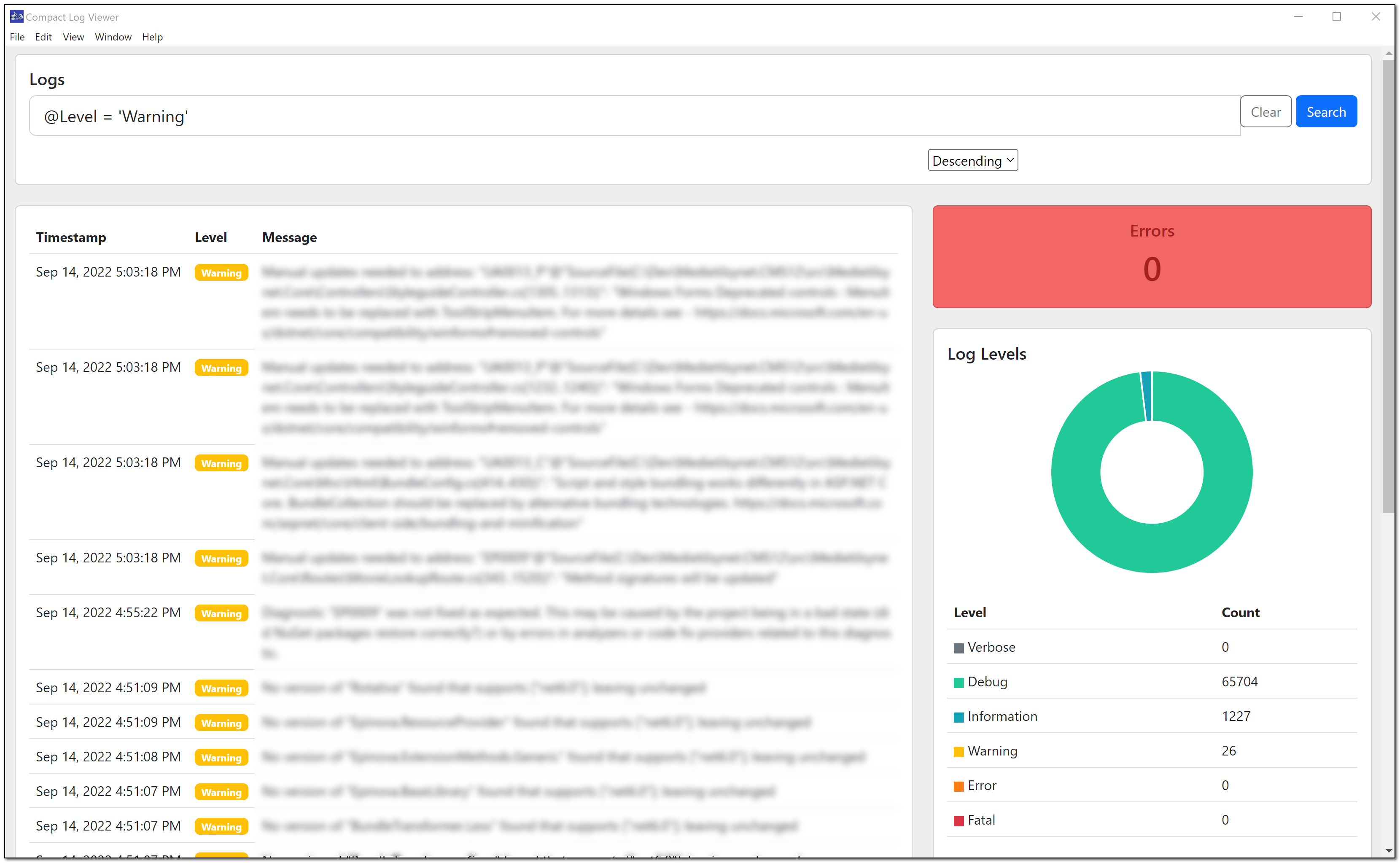 Compact Log Viewer