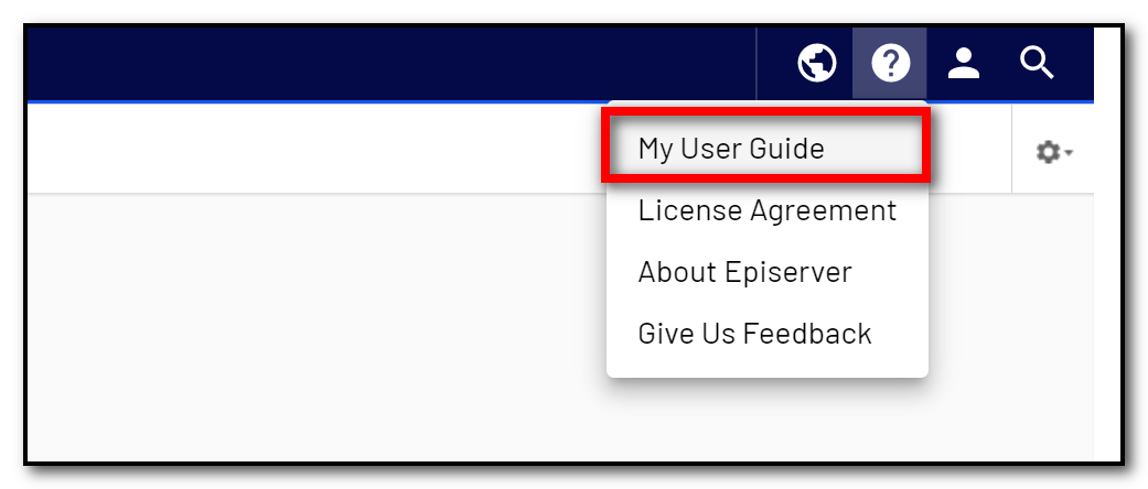 Custom User Guide link
