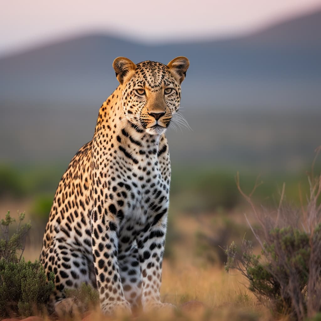 A leopard in the wild