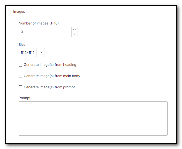 Optimizely properties for generating images