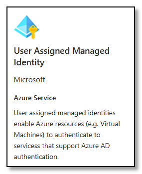Screenshot: Azure User Assigned Managed Identity